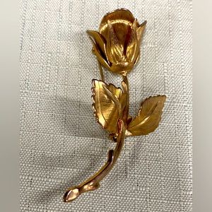 Giovanni Copper Rose Brooch